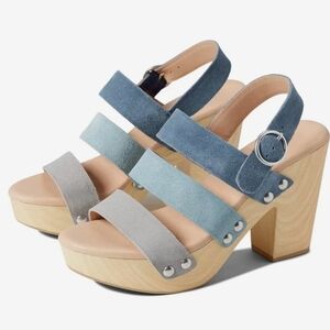 NEW! CHINESE LAUNDRY Fenny Leather Suede Platform Sandals 9.